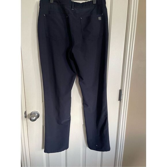 Footjoy FJ Mens Navy Blue Flat Front Five Pocket Style Chino Pants Size 34/32 - Picture 8 of 11
